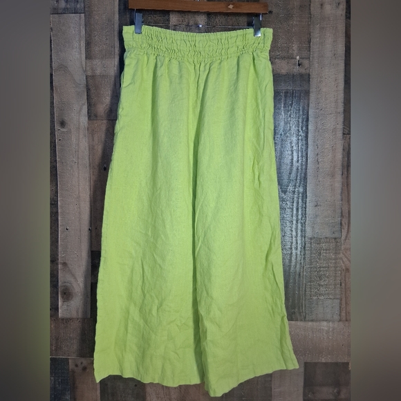 Anthropologie The Somerset Pull-On Pants: Linen Edition Wide Leg Size Small - Picture 2 of 7